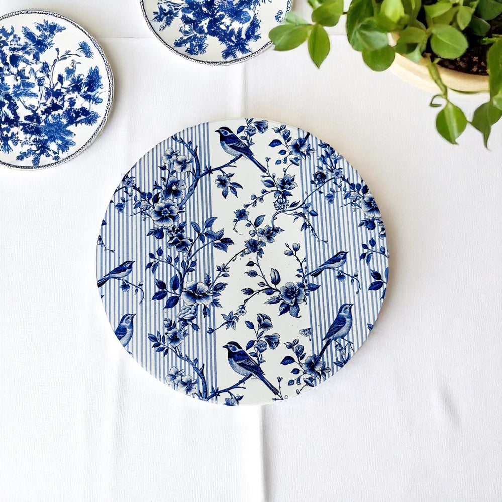 luxury hostess gift ceramic coasters Chinoiserie blue white porcelain ginger jar blue willow Staffordshire dog cork backing