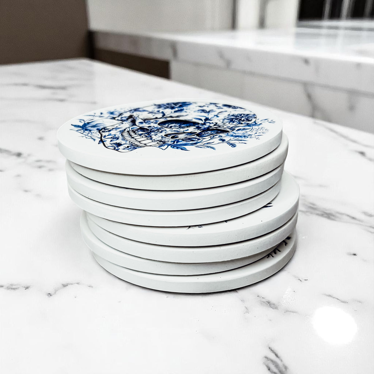 Halloween coaster set in table setting
High-quality ceramic Halloween chinoiserie coasters
Tea cup on owl design chinoiserie coaster