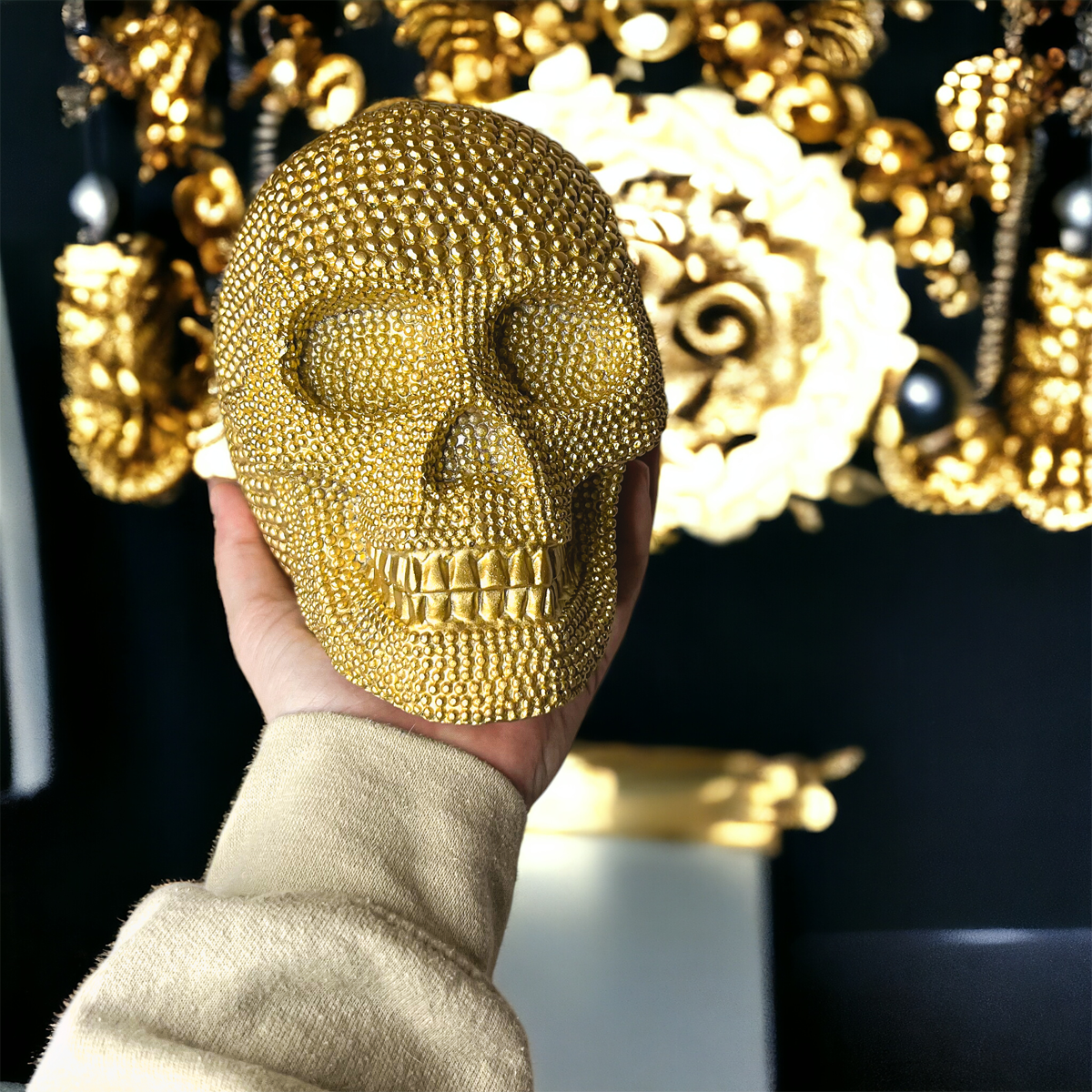 3d Skull Head Home Decoration Statues
skull decor for shelves
spooky luxury decor
resin glam skull statue
elegant halloween skull
gothic glam halloween decor
silver skull centerpiece
gold skull centerpiece
glam halloween centerpiece
luxury halloween home decor
sparkly skull sculpture
modern glam skull decor
skull decor aesthetic
decorative silver skull statue