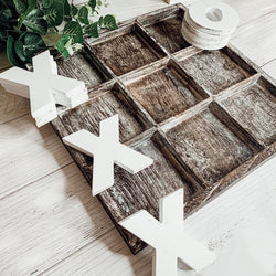 Wood Tic Tac Toe Board Game