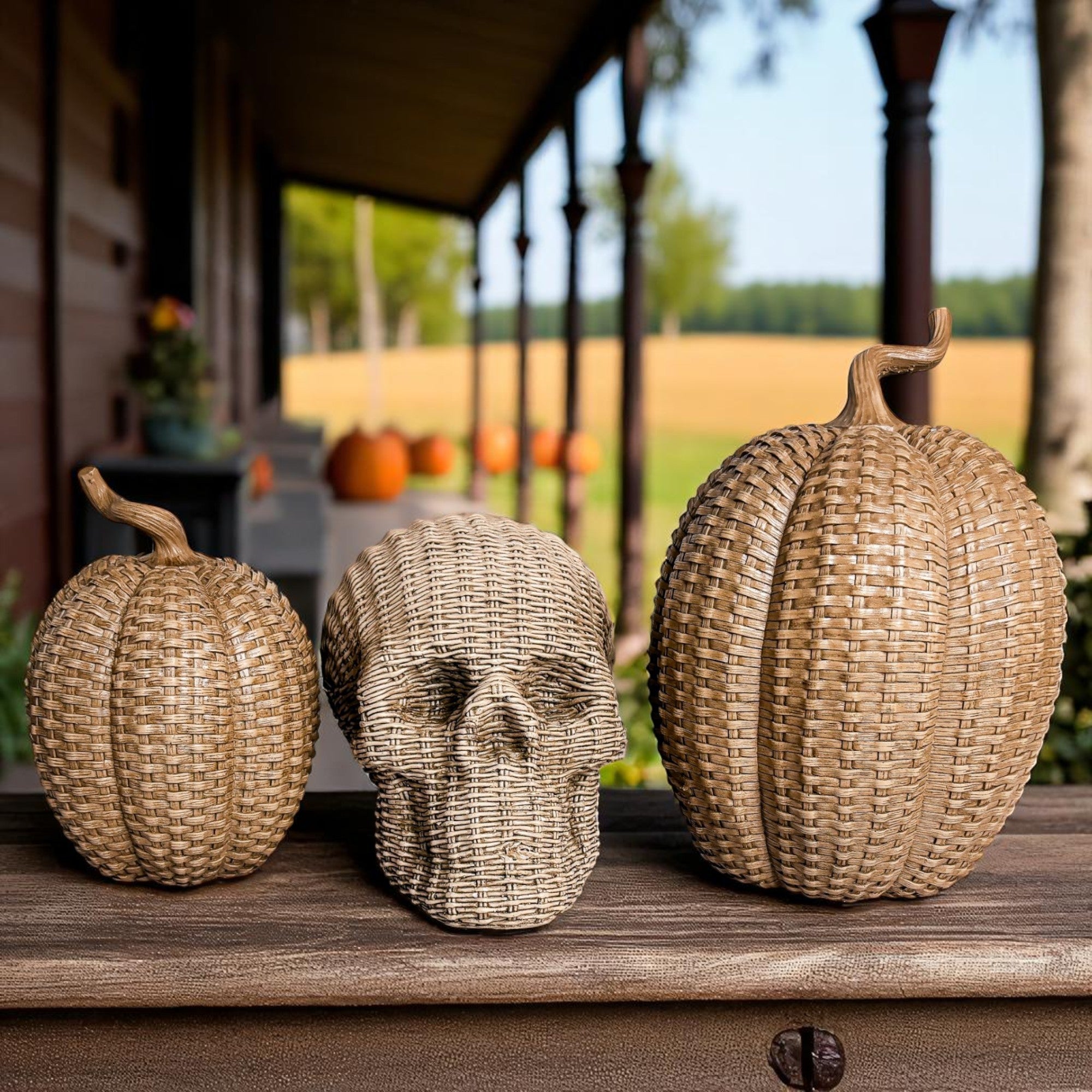 textured resin skull decor rattan basketweave style neutral brown white halloween fall gothic accent wicker look
braided texture skull heads rattan basketweave style neutral brown white halloween fall gothic decor wicker texture