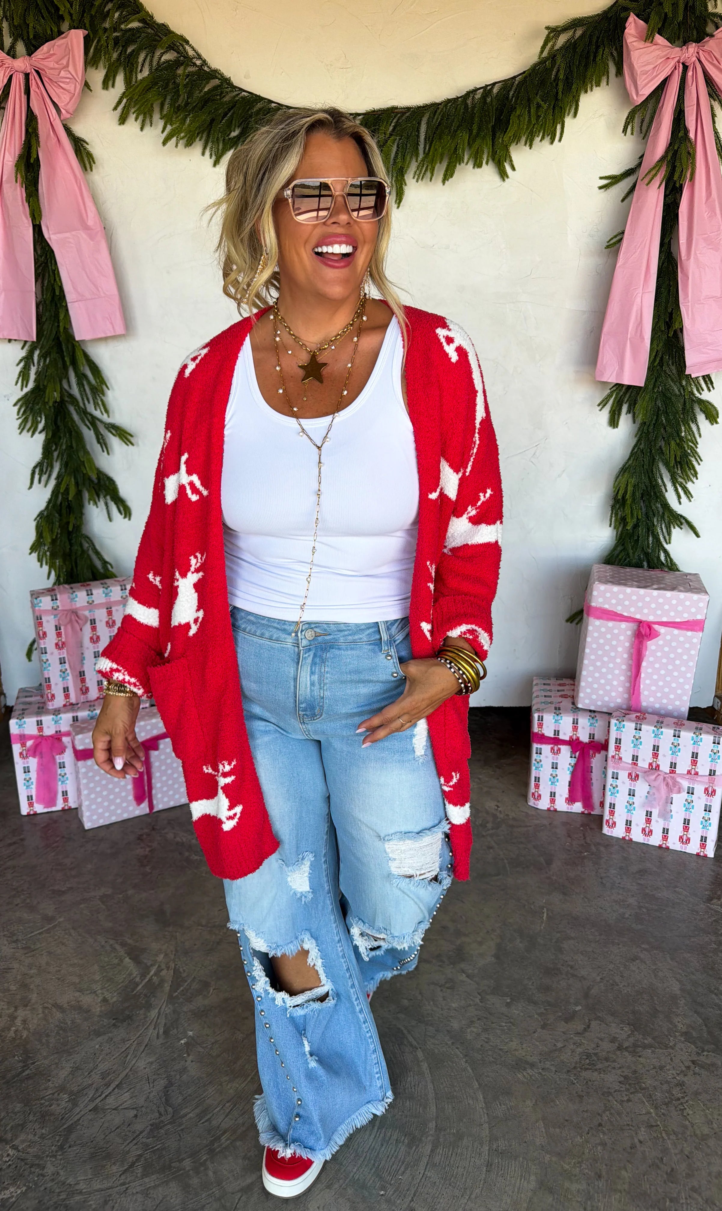 PREORDER- COZY CHRISTMAS CLOUD CARDIGAN