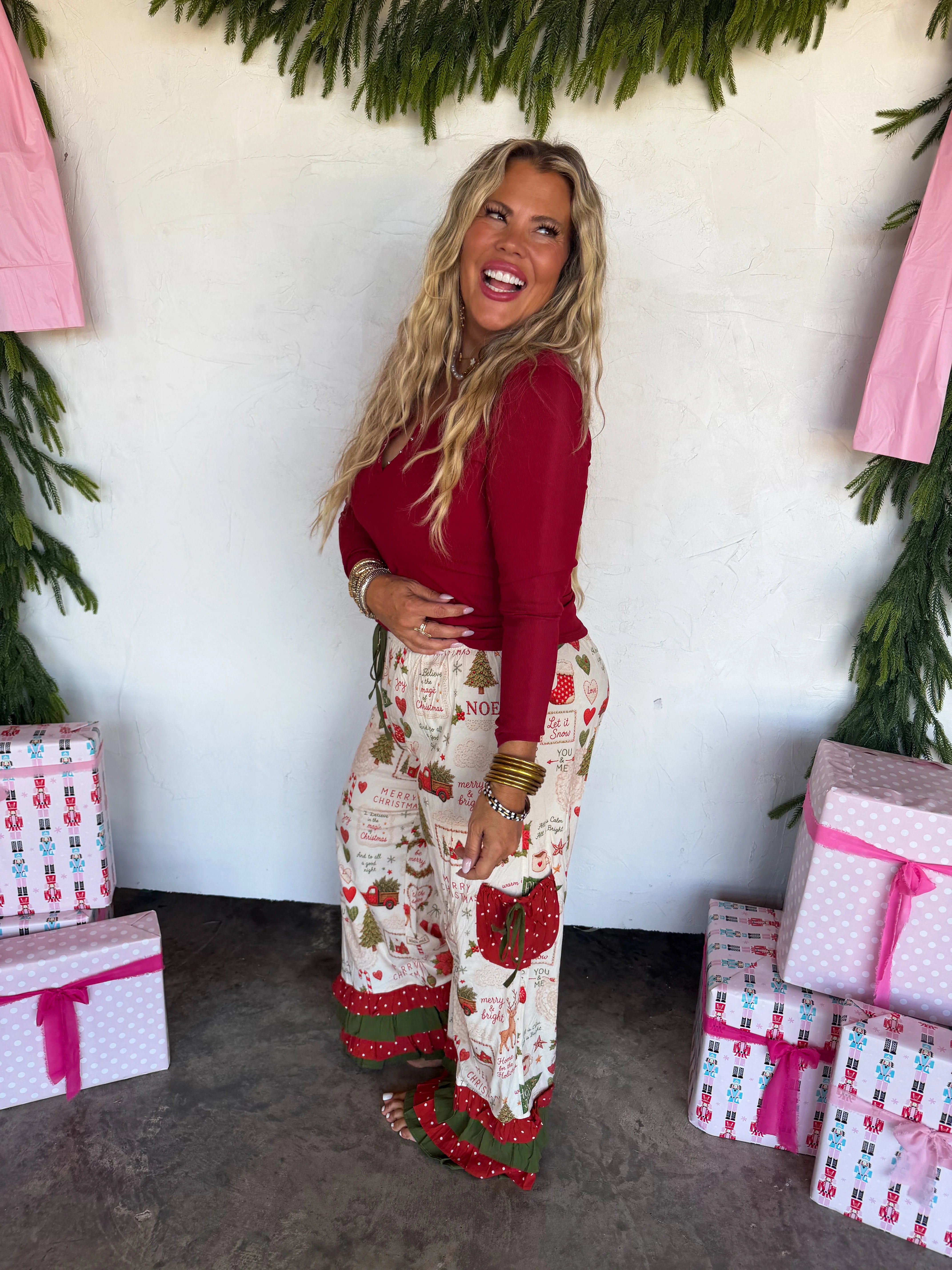 PREORDER- VINTAGE CHRISTMAS BLOOMER PANTS