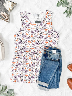 Renee Ruffle Tank - Harvest Floral