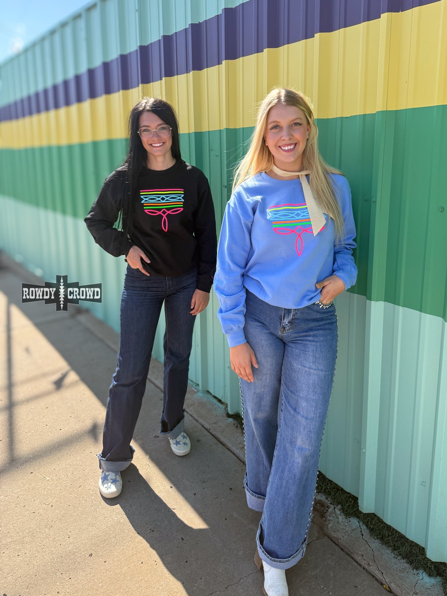 BLACK Neon Boot Stitch Sweater