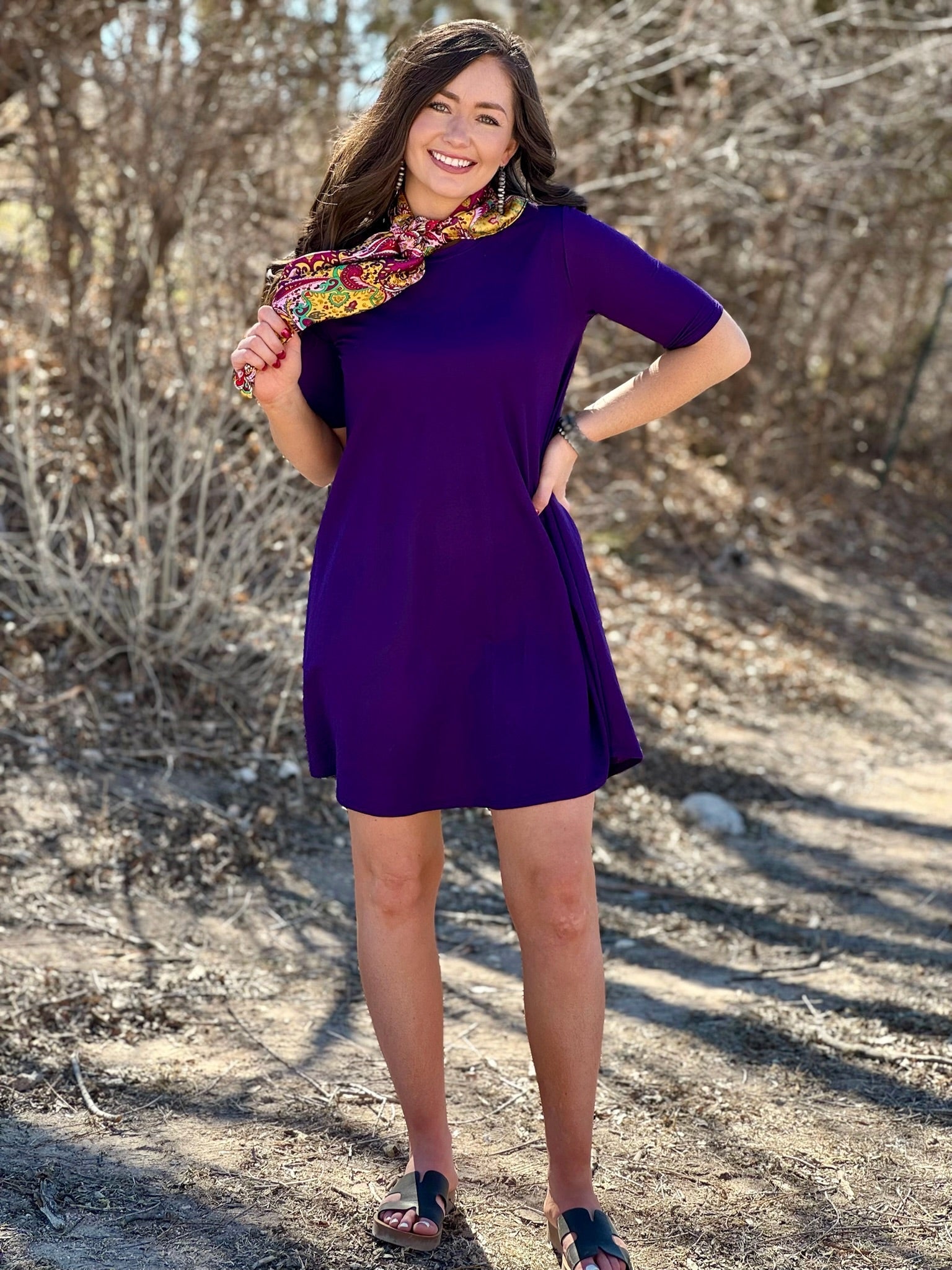 Traci Three-Quarter Sleeve Dress