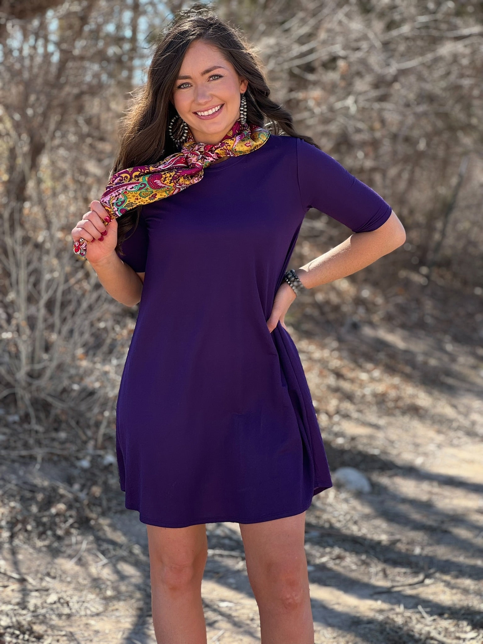 Traci Three-Quarter Sleeve Dress