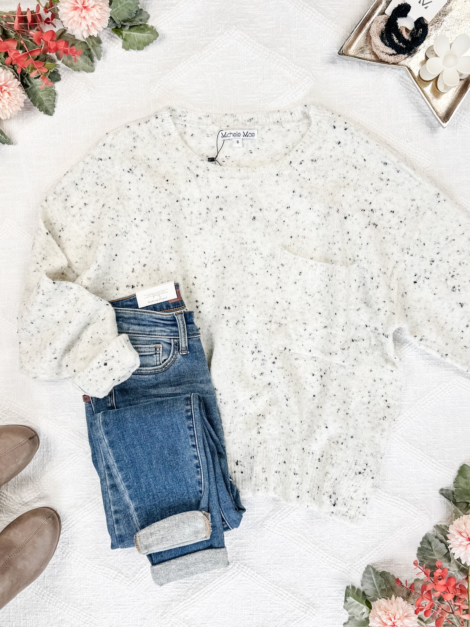 Confetti Sweater - White