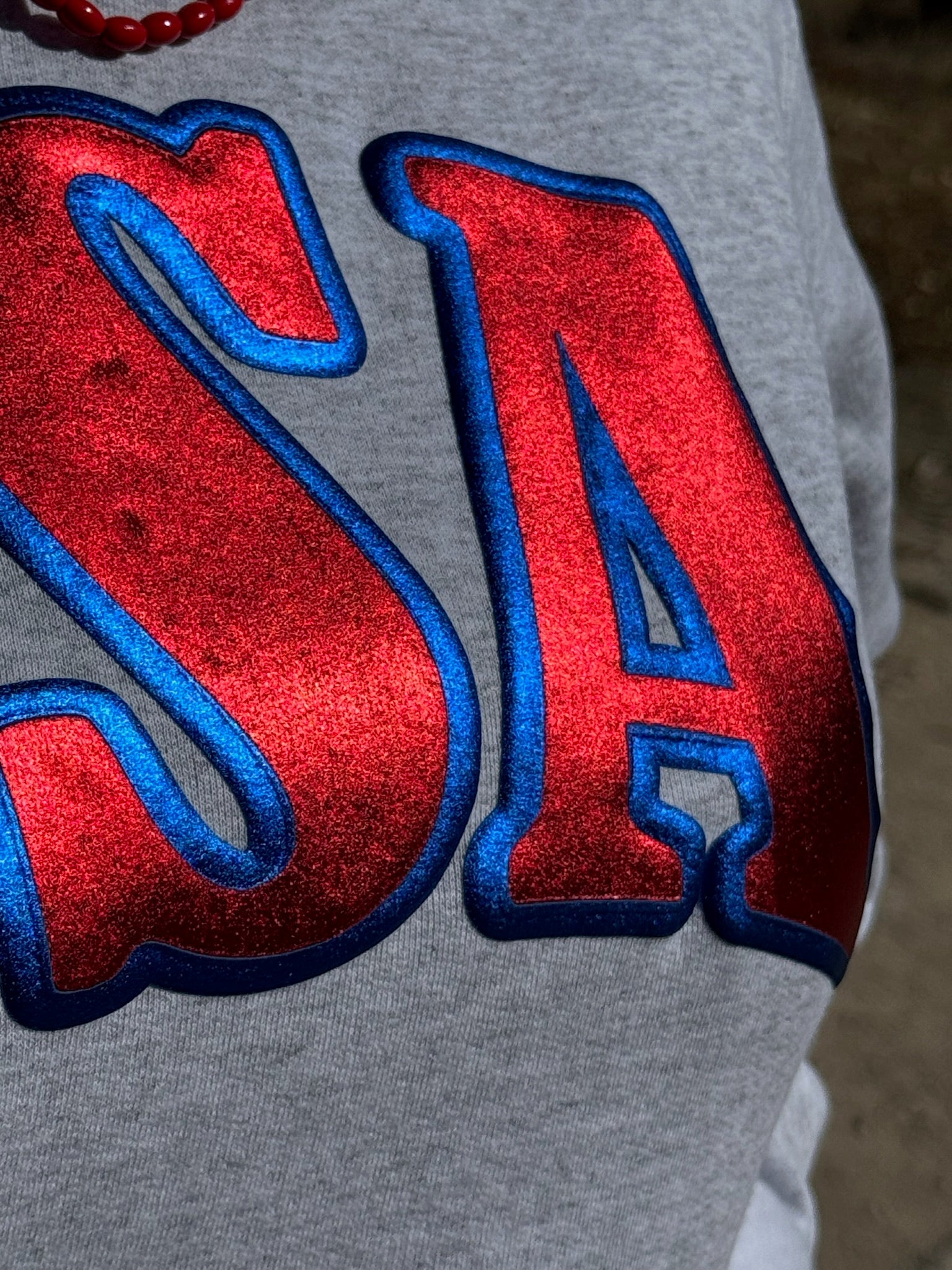 USA in Glitter & Puff Sweatshirt