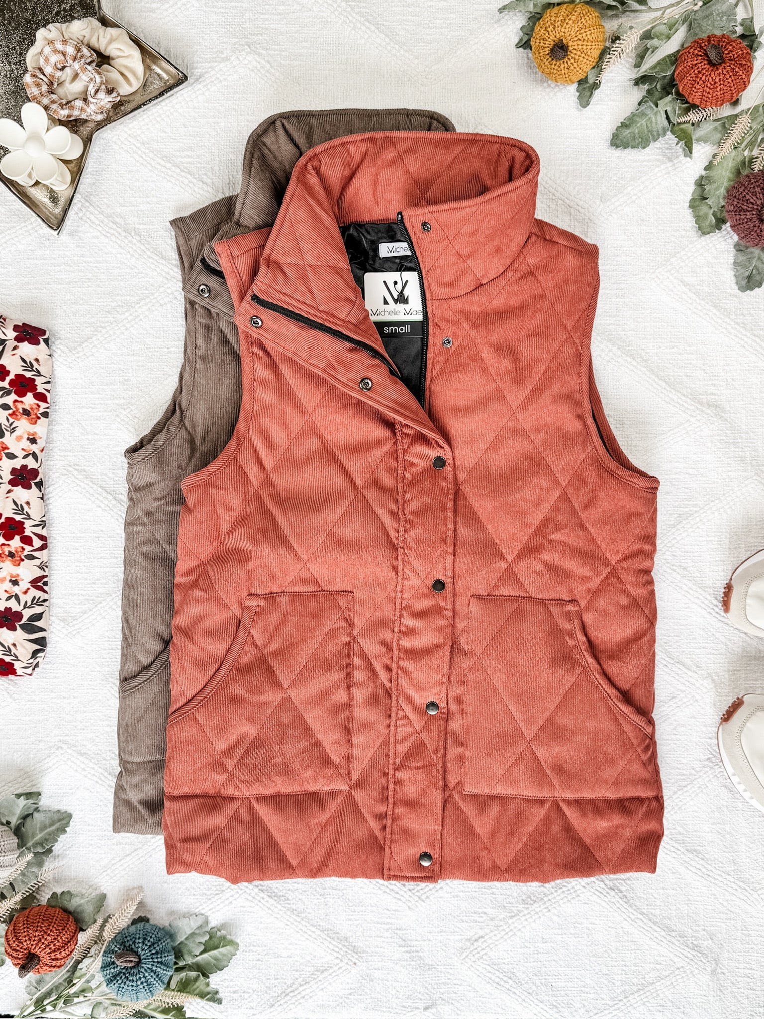 Corduroy Vest - Pumpkin