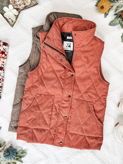 Corduroy Vest - Pumpkin