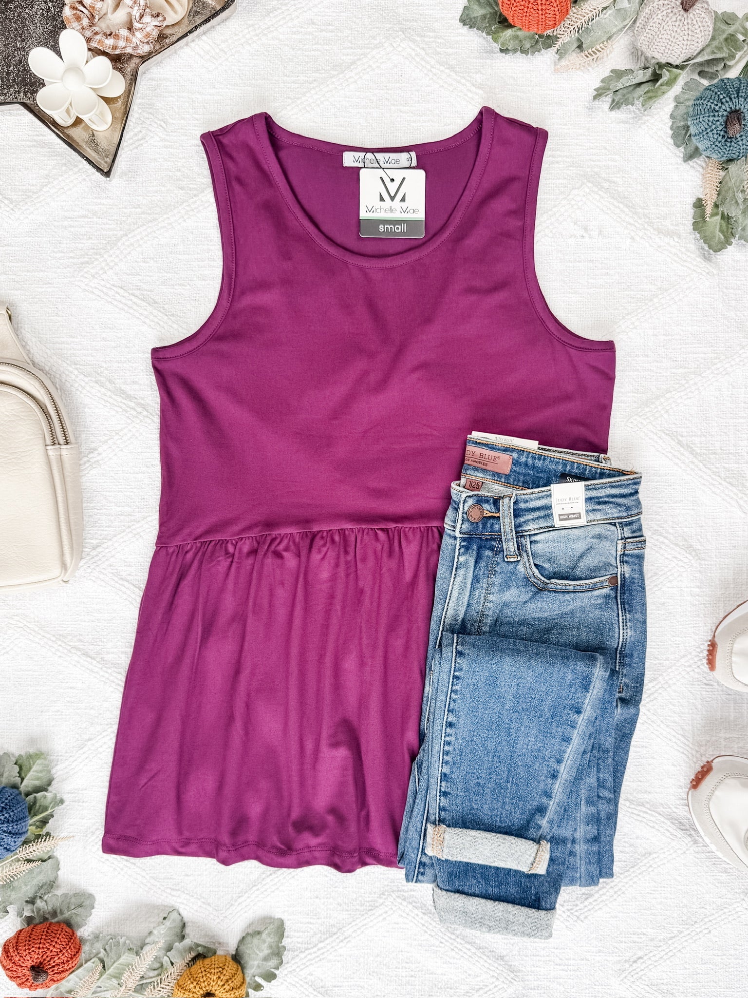 Renee Ruffle Tank - Dark Purple