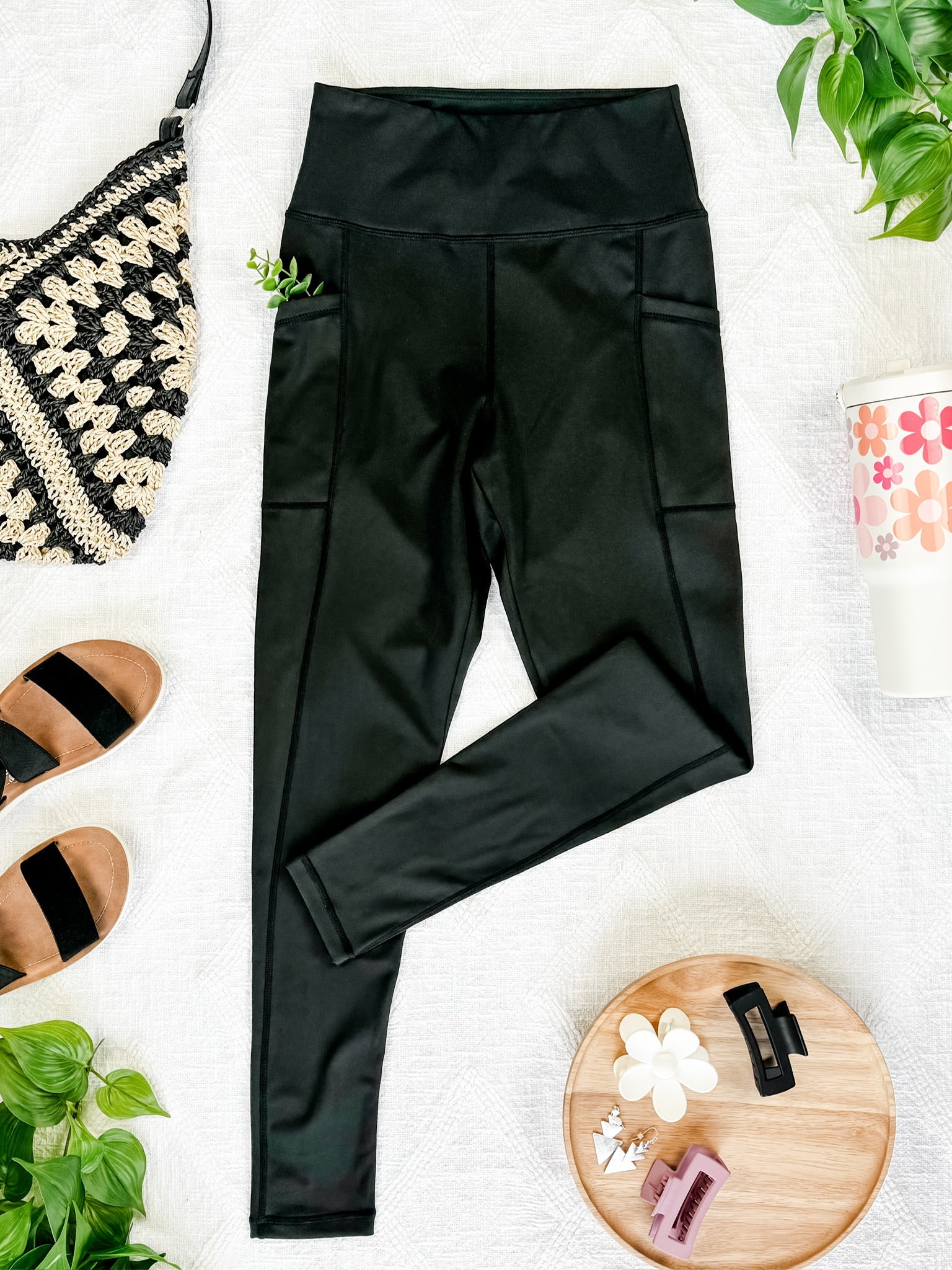 Women's Athleisure Leggings - Black