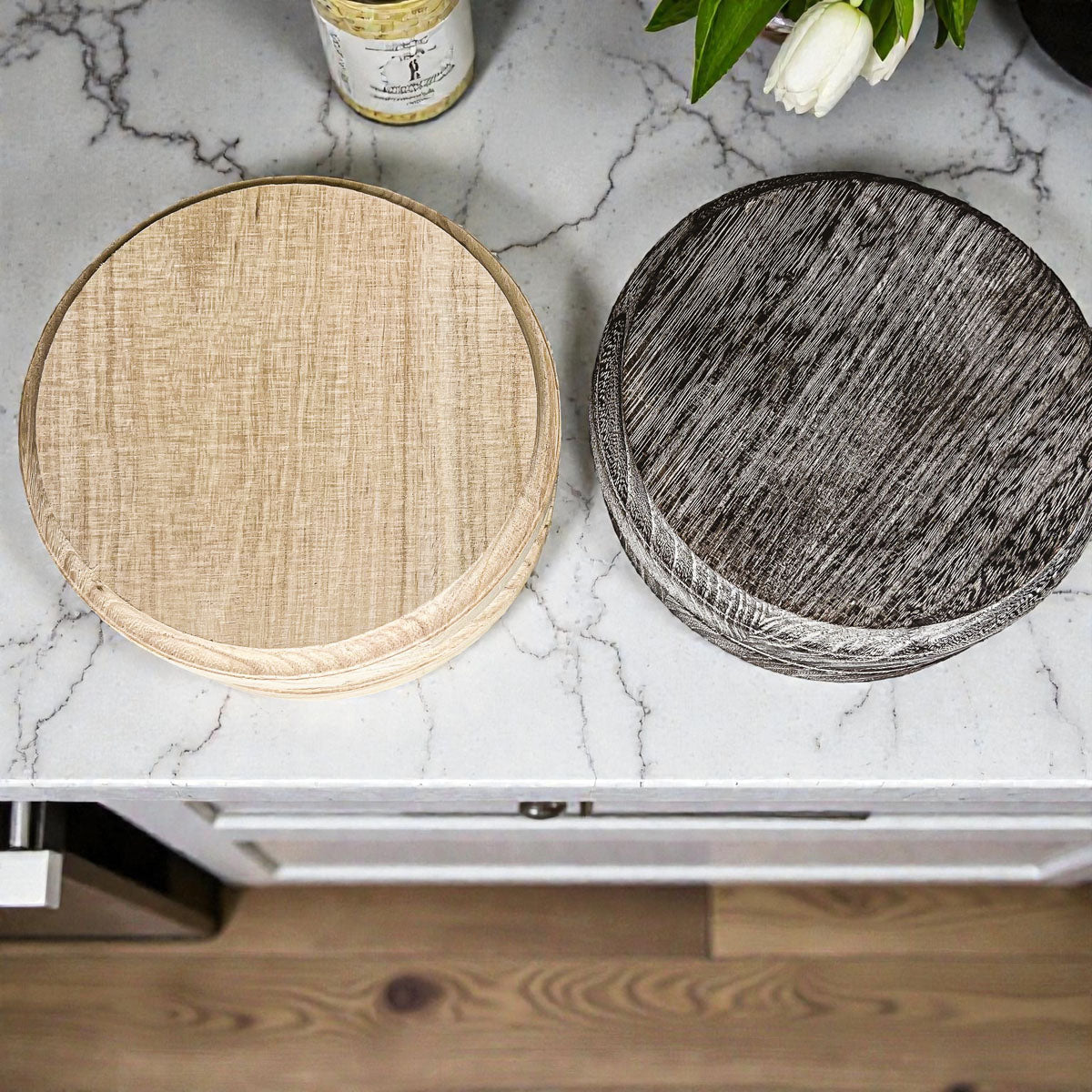 Elevated essential oil display
Wooden soap dish with legs
Raised makeup organizer tray
Elevated ring and earring holder
Wooden cupcake display stand
Small elevated serving tray