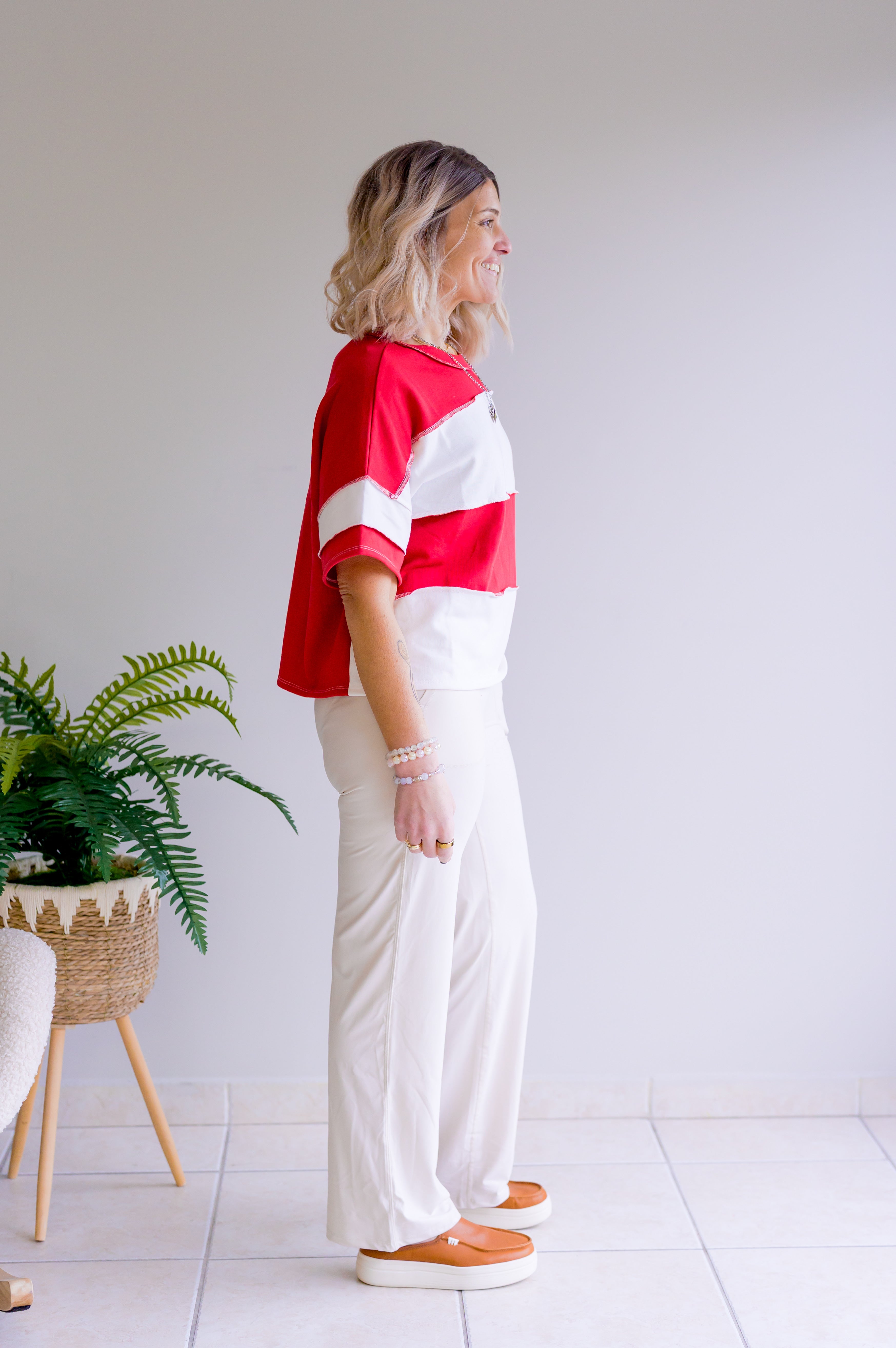 Heartline Exposed Seam Top