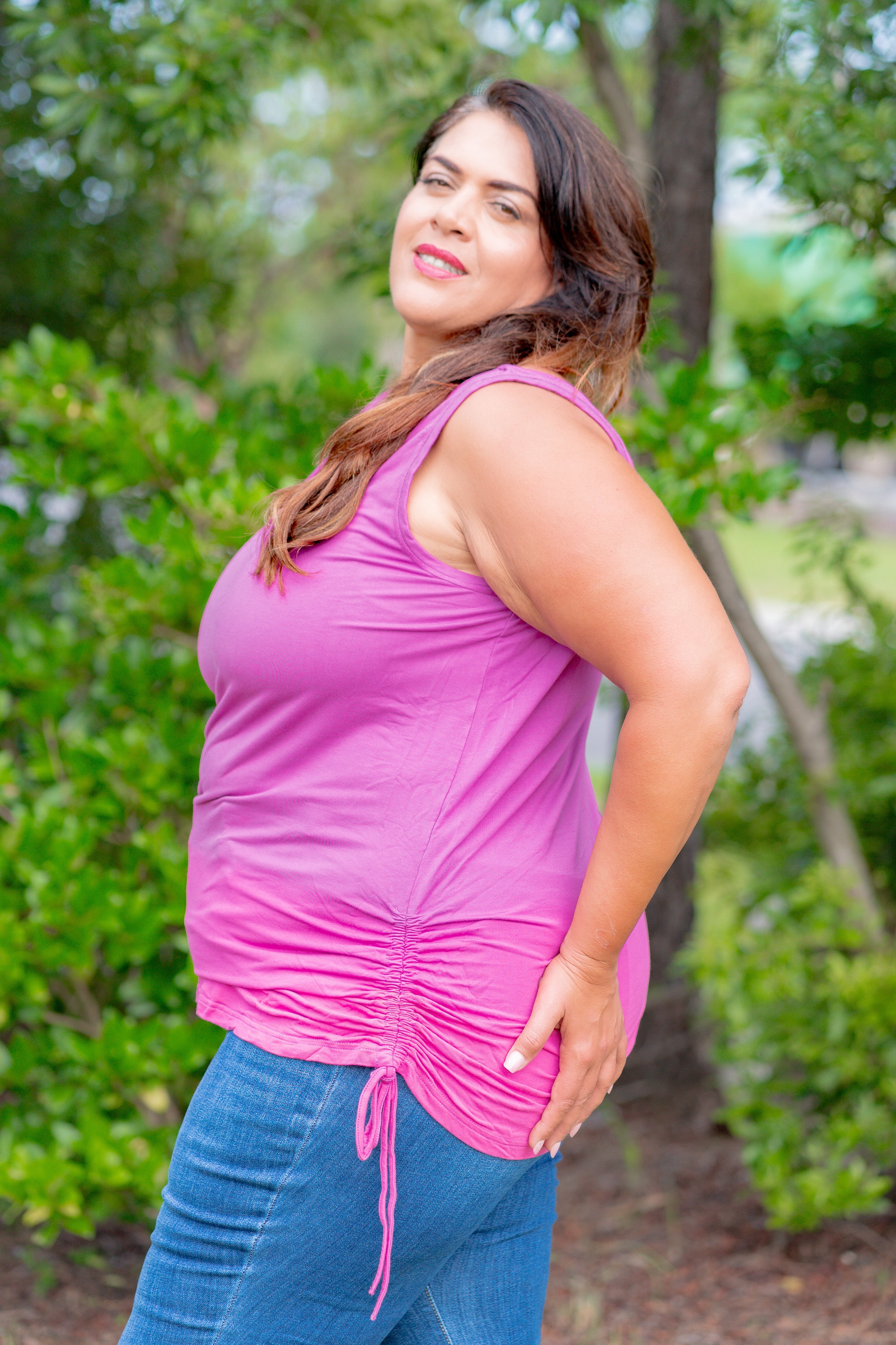 Electric Kiss Rouched Top