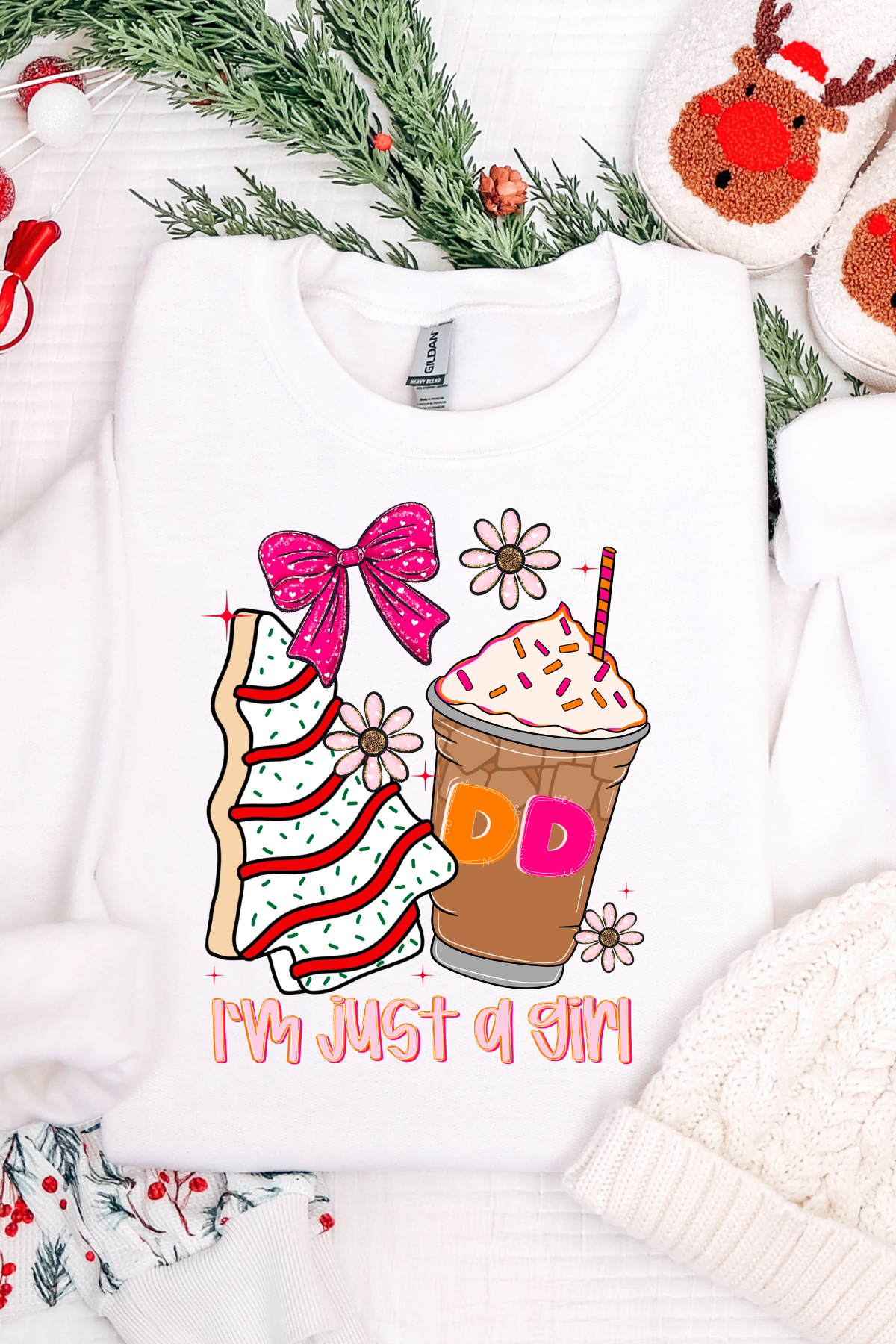 Just A Girl Christmas Cake DD Sweatshirt
