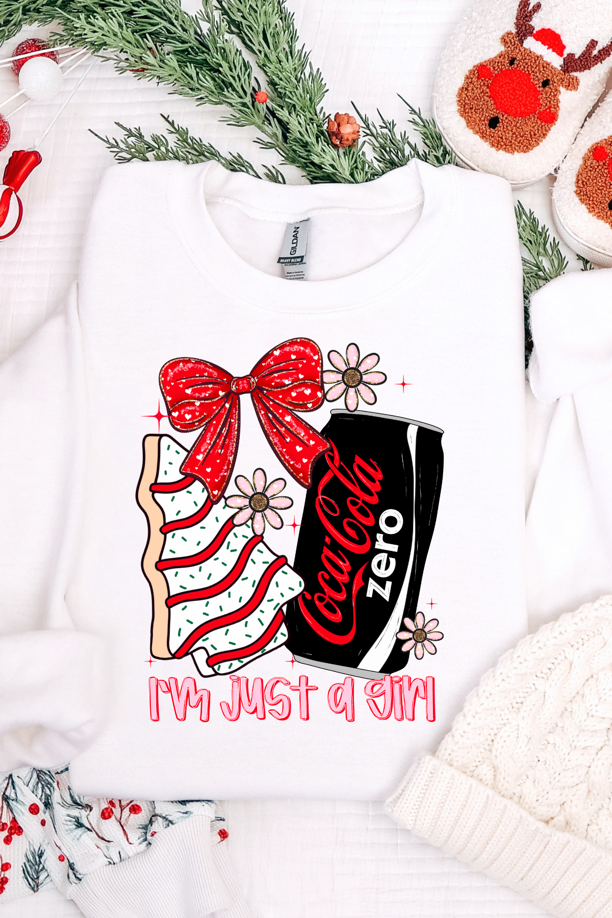 Just A Girl Christmas Cake DP Sweatshirt