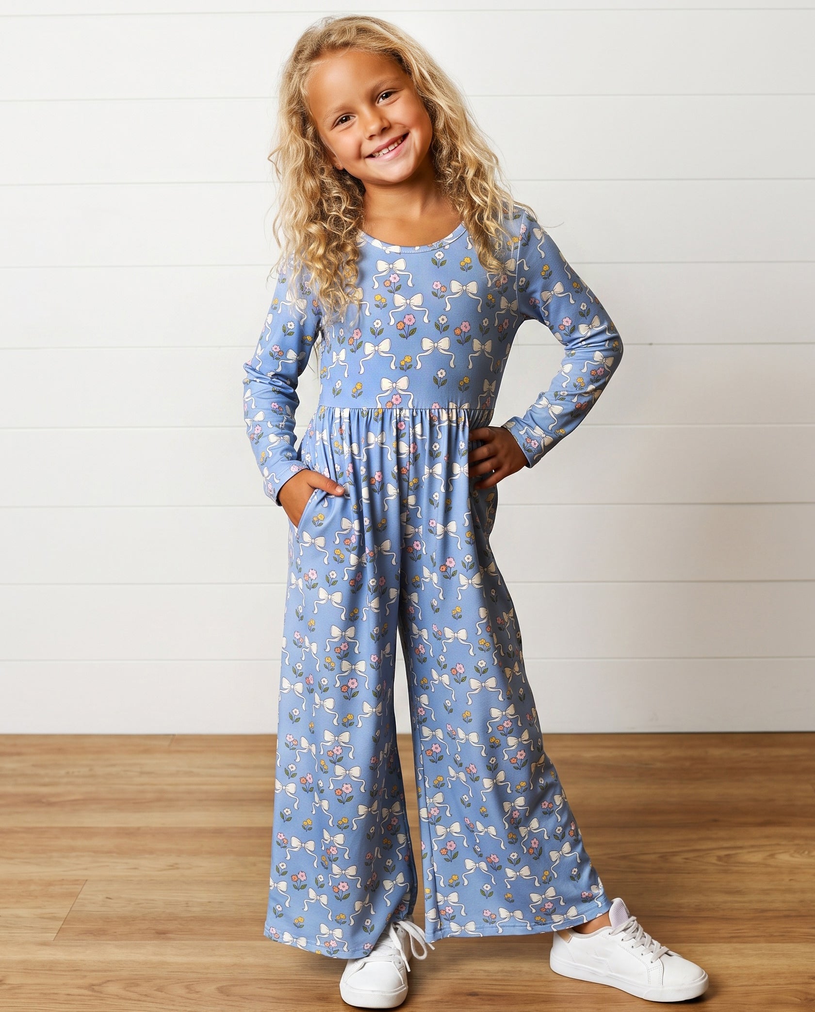 Kelly Blue Bow Jumpsuit
