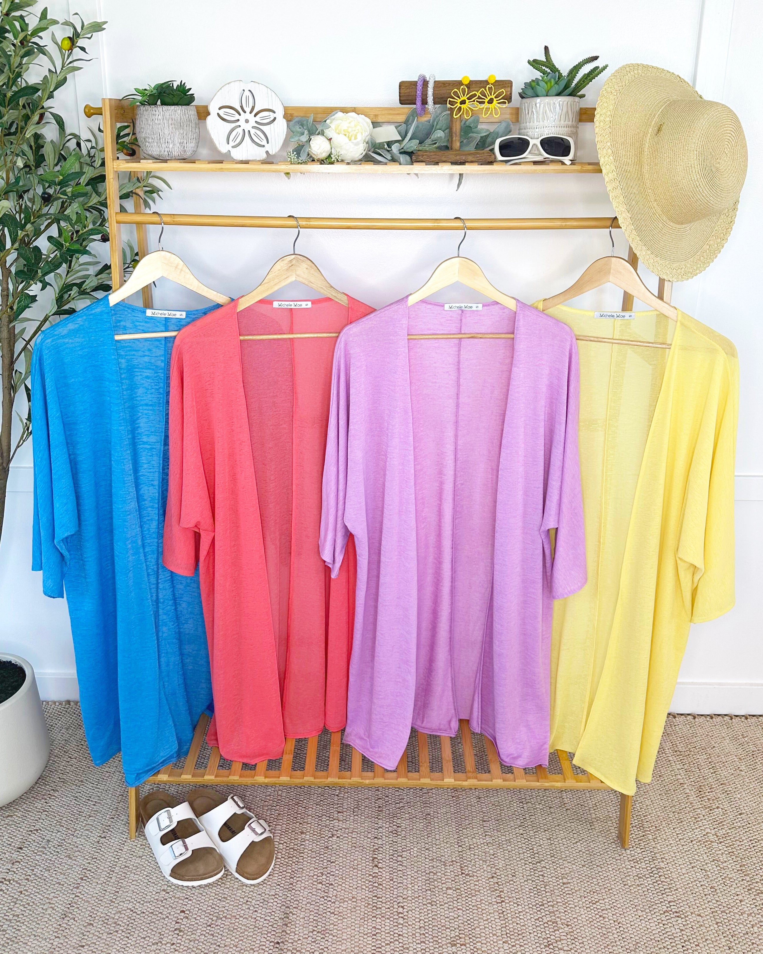 Ellie Cover-Up Kimono - Lemon