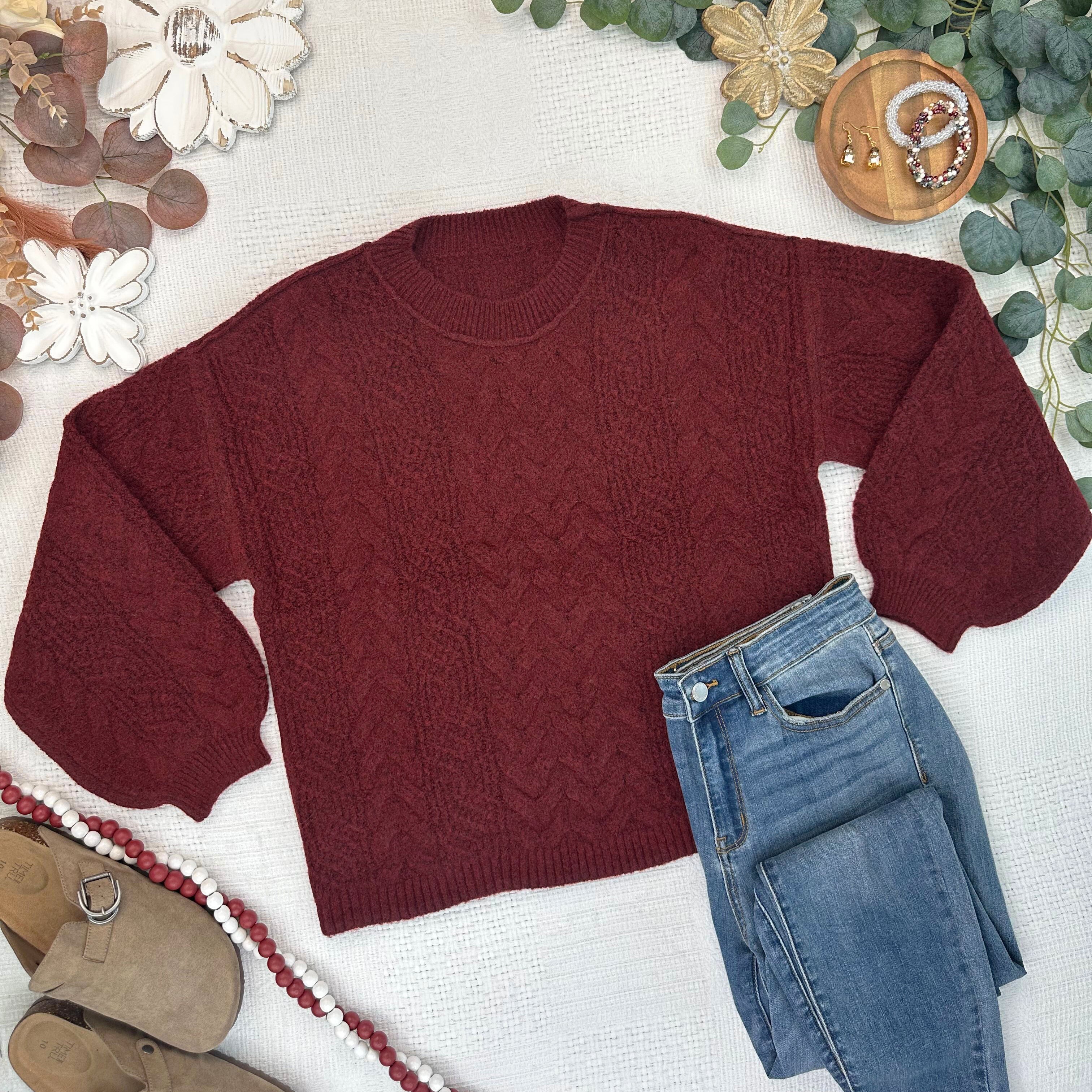 Dakota Sweater - Burgundy
