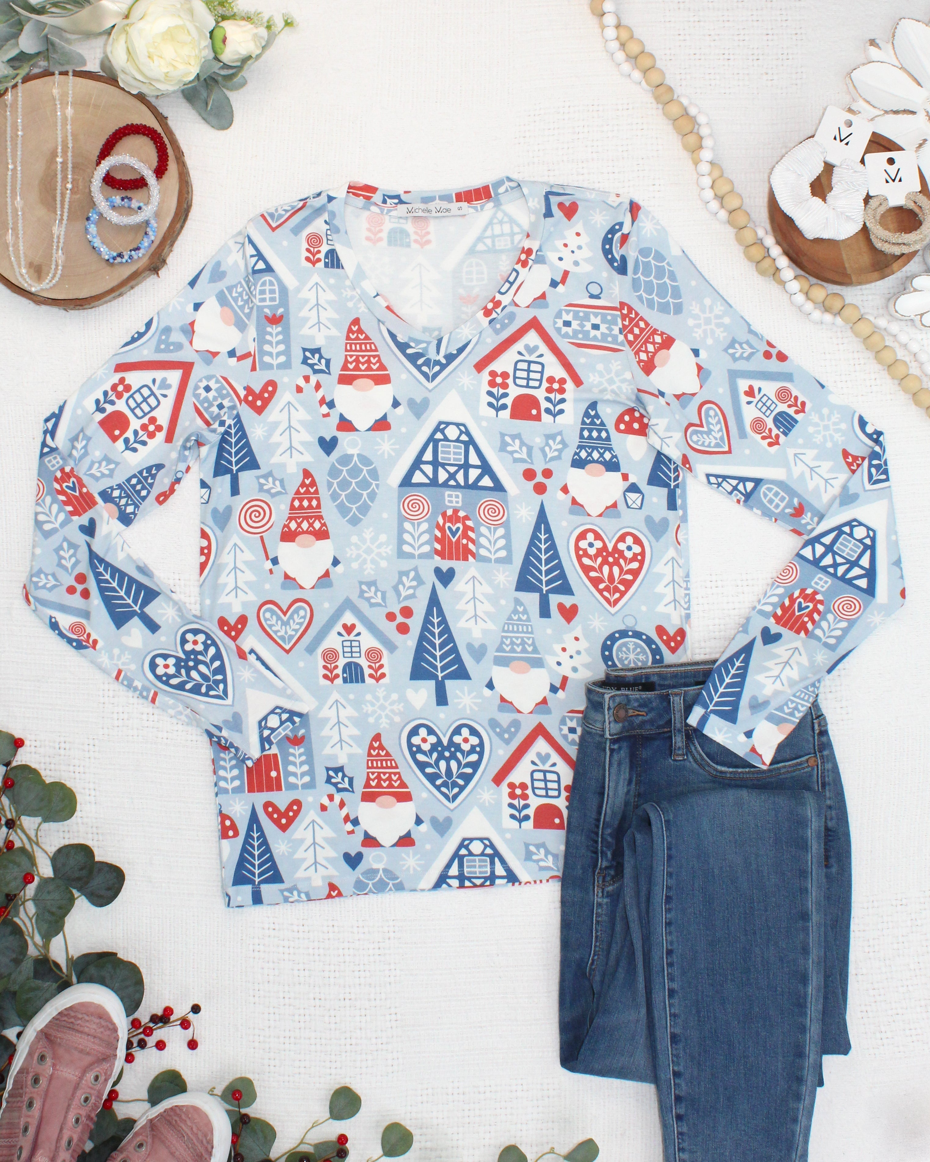 Larissa Long Sleeve - Winter Gnome