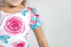 Rose Teal Skirted Leotard