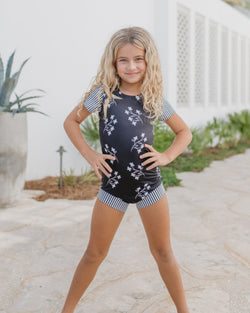 Black Floral Leotard