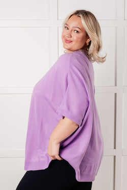 Lilac Whisper Dolman Sleeve Top