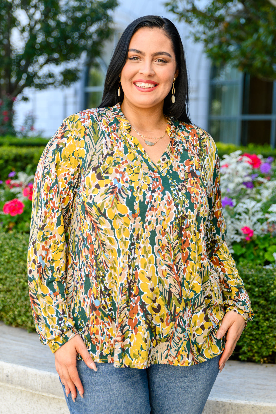 Lilly Ann Floral Print Blouse