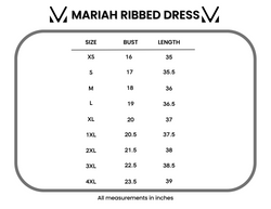 Mariah Ribbed Dress - Black Stripes