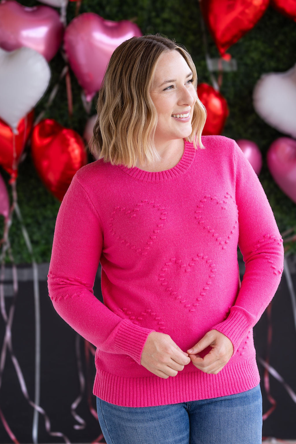 Be Mine Sweater - Hot Pink