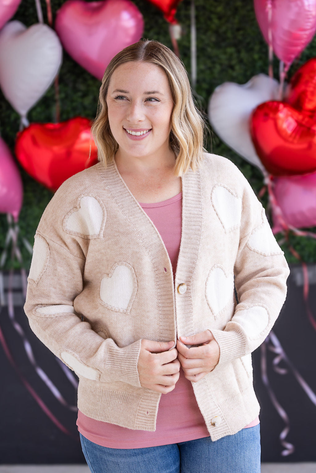 Sweetheart Cardigan - Tan