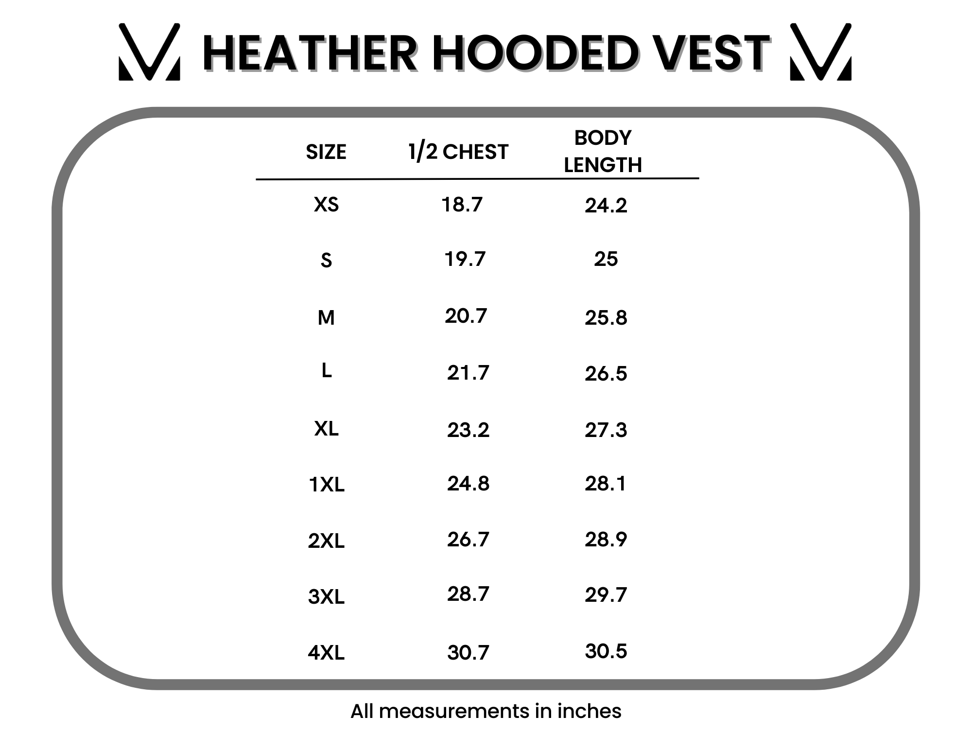 Heather Hooded Vest - Black