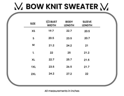 Bethany Bow Knit Sweater - Olive
