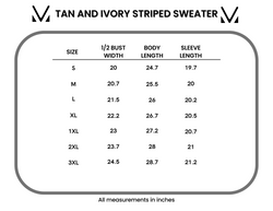 Tan and Ivory Stripe Sweater