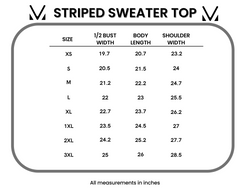 Striped Sweater Top - Navy