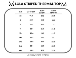 Lola Striped Thermal Top - White