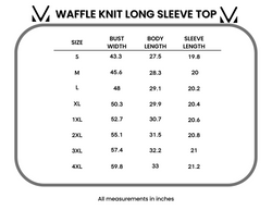Waffle Knit Long Sleeve Top - Pumpkin