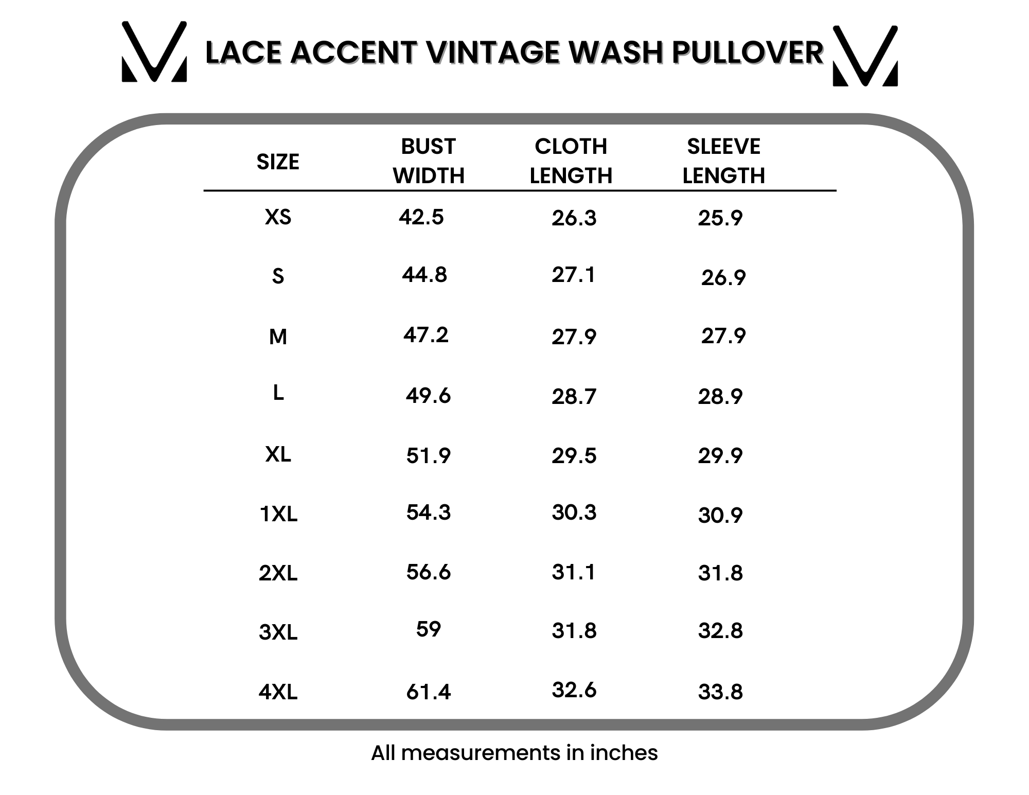 Lace Accent Vintage Wash Pullover - Black