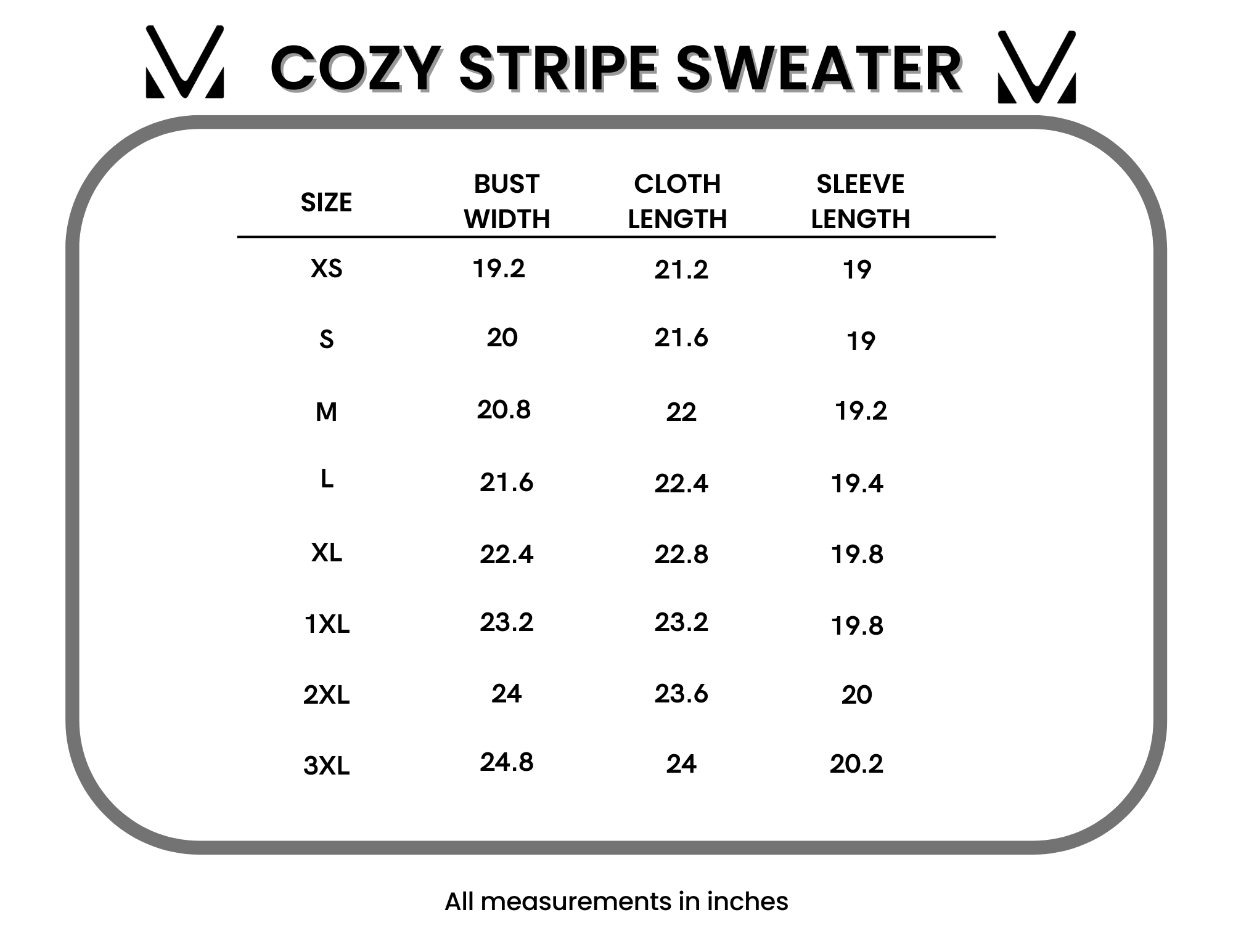 Cozy Stripe Sweater - Grey and White