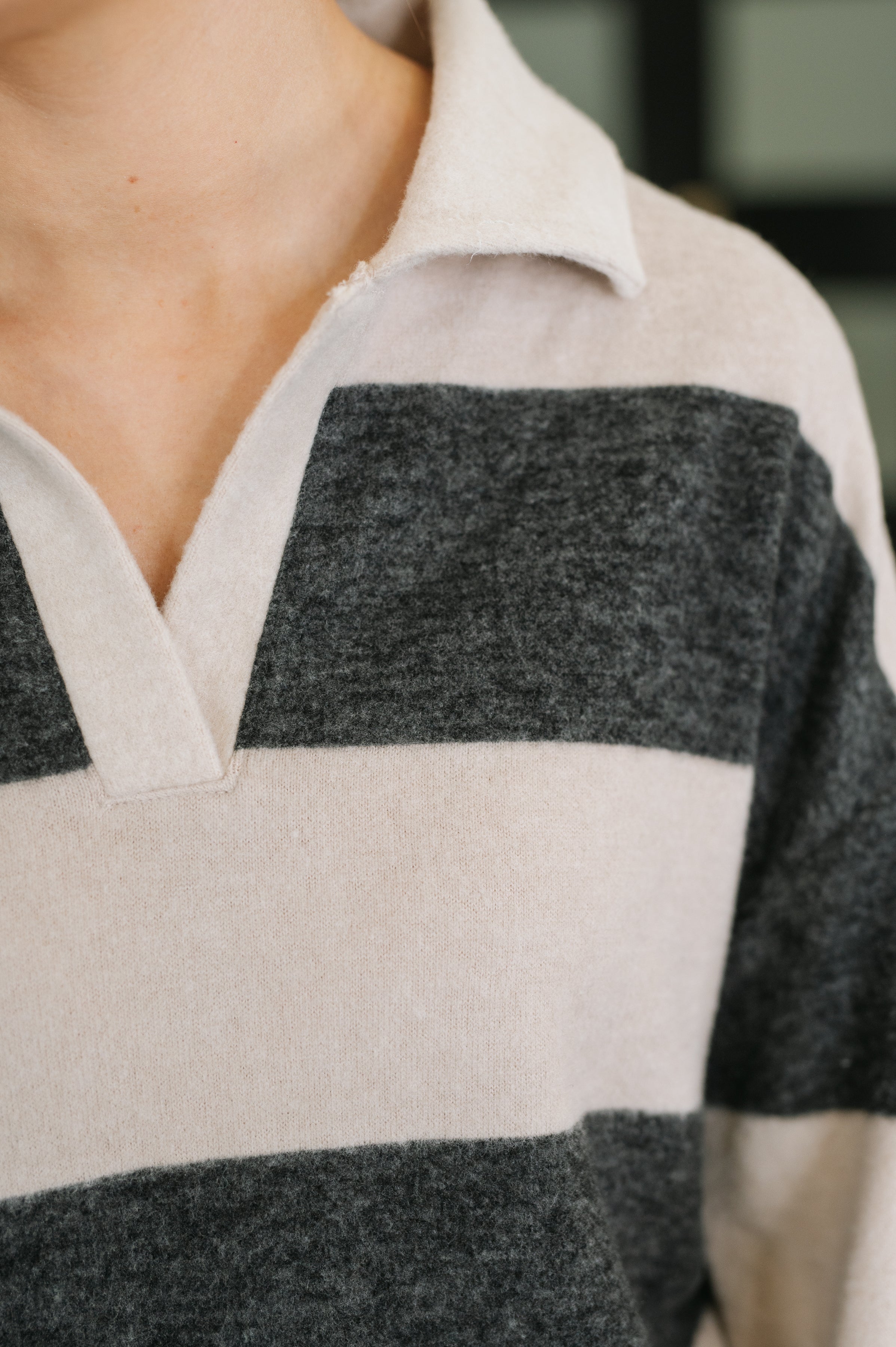 My Dear Friend Collared Relaxed Top in Black