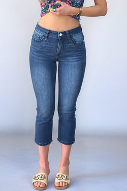 Mystic Edge Capris - Judy Blue - stylish cropped denim, available for boutique drop shipping from the USA.