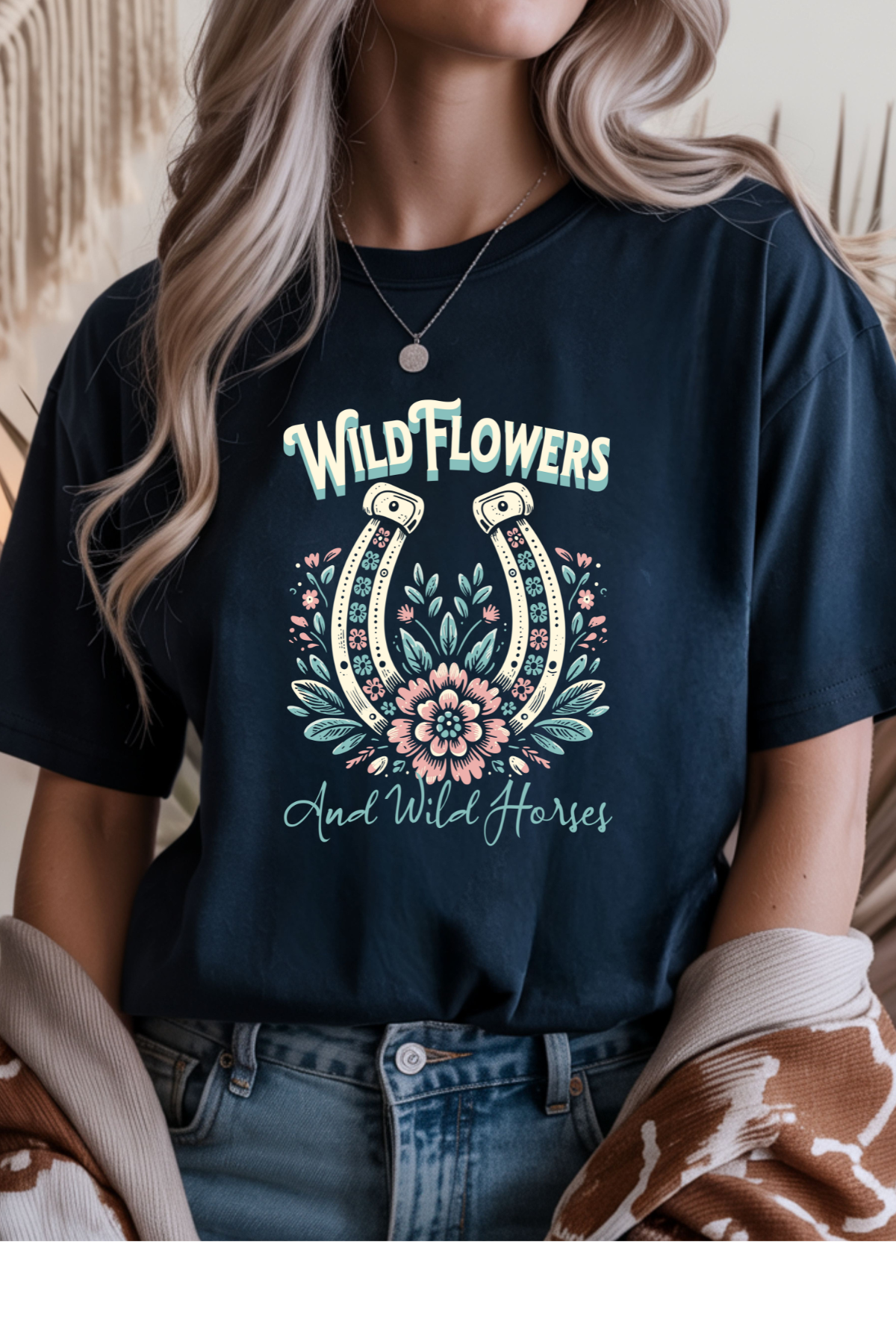 Wild Horses & Flowers Graphic Tee