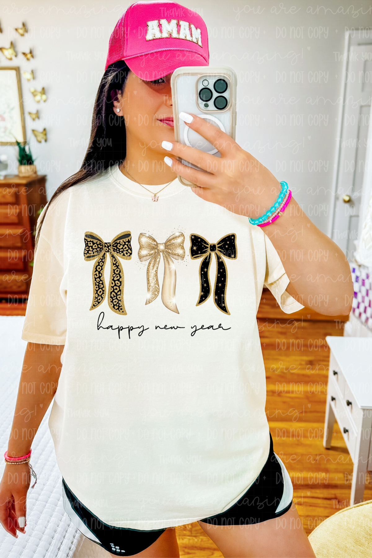 New Year Bows Tee or Sweatshirt
