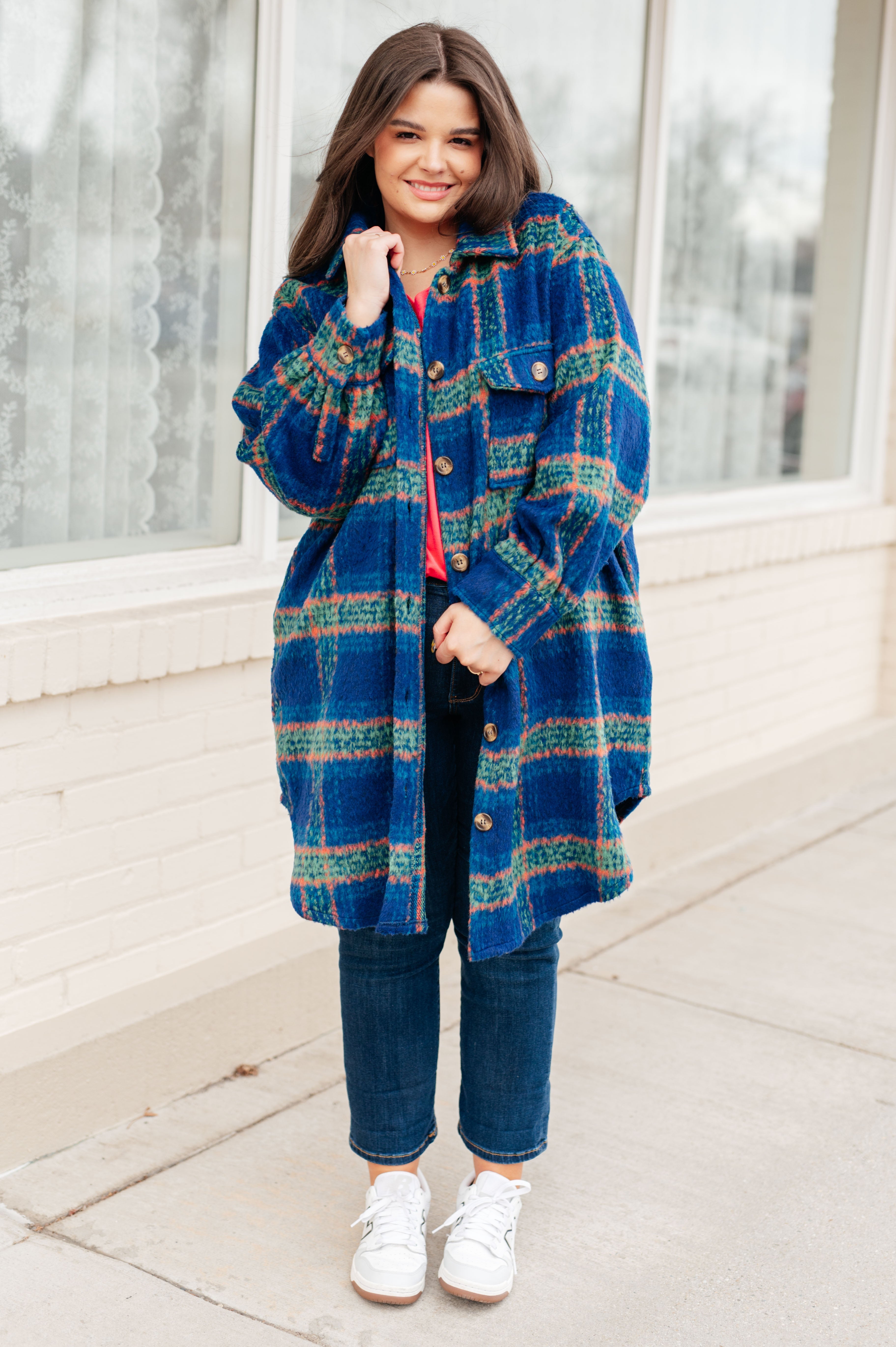 No Pattern Coat No Tears Plaid Coat