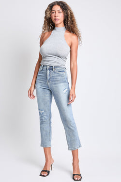 Women's Luxe High Rise Vintage Stretch Straight Leg Jeans