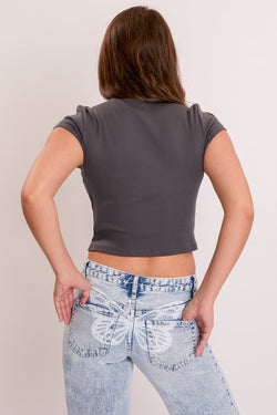 Women's Brittany Low Rise Wide Leg with Butterfly Print