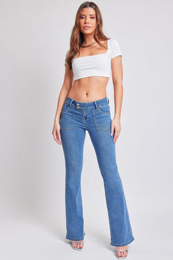Women's Flare Flap Back Pocket Jeans