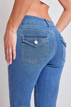 Women's Flare Flap Back Pocket Jeans